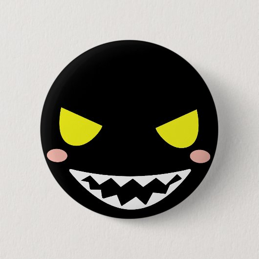 Het zwarte Ghost-hoofd spiegelen Ronde Button 5,7 Cm (Voorkant)