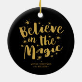 Het zwarte goudbijtschrift gelooft in de Magische Keramisch Ornament (Achterkant)