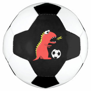 Het zwarte Grappige Voetbal van de Dinosaurus van