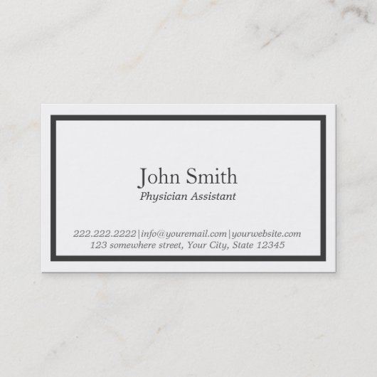Het zwarte HulpVisitekaartje van de Arts van de Visitekaartje (Voorkant)