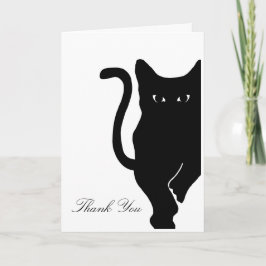 Het zwarte Huwelijk van de Kat dankt u Bedankkaart