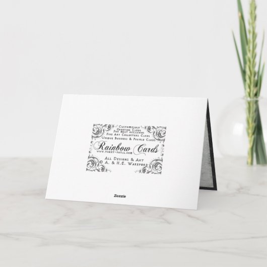 Het zwarte Huwelijk van het Kant dankt u Bedankkaart (Achterkant)