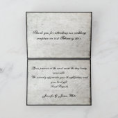 Het zwarte Huwelijk van het Kant dankt u Bedankkaart (Binnen)