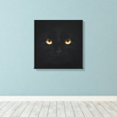 Het Zwarte Kat Canvas Print (Insitu (Houten vloer))