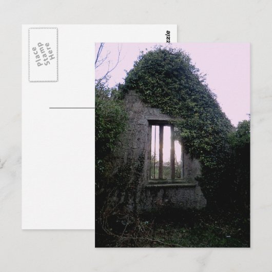 Het Zwarte Kirk-raam van de buitenwereld (West Kir Briefkaart (Voorkant / Achterkant)