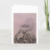 Het zwarte konijn van het Inle Blank Wenskaart Kaart (Achterkant)