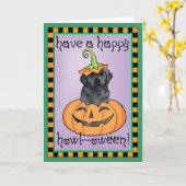 Het Zwarte Laboratorium van Halloween Kaart (Gele Bloem)