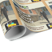 Het zwarte Larry David Wrapping Paper Cadeaupapier (Rol Hoek)