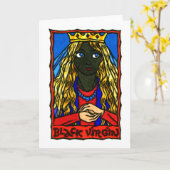 Het Zwarte Maagd Wenskaart Kaart (Gele Bloem)