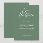 Het zwarte Manuscript op Groene Weddenschap sparen Kaart (Voorkant / Achterkant)