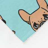 Het zwarte masker Fawn Frenchie heeft aandacht nod Fleece Deken (Hoek)