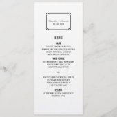 Het zwarte Menu van het Huwelijk van Deco Elegante (Voorkant)