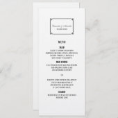 Het zwarte Menu van het Huwelijk van Deco Elegante (Voorkant / Achterkant)