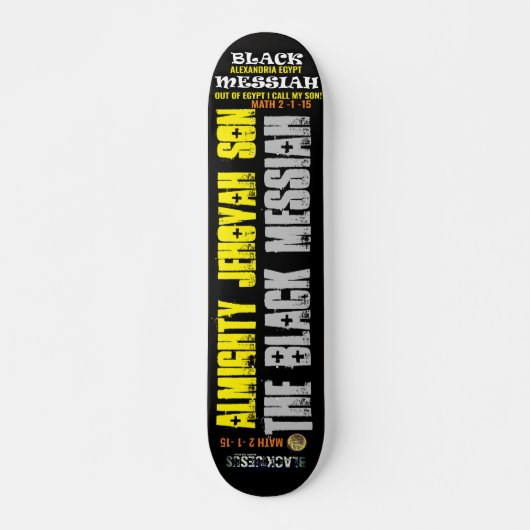 HET ZWARTE MESSIAH JMT-skateboard, 7¾-inch deck Persoonlijk Skateboard (Voorkant)