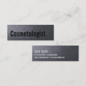 Het Zwarte MiniVisitekaartje Cosmetologist van de Mini Visitekaartje (Voorkant / Achterkant)