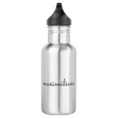 Het zwarte monogram van het douanemanuscript van d waterfles (Rechts)