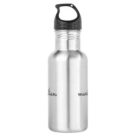 Het zwarte monogram van het douanemanuscript van d waterfles (Achterkant)