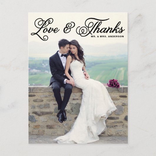 Het zwarte Mooie Huwelijk van het Manuscript dankt Briefkaart (Voorkant)