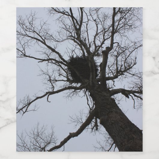 Het zwarte Nest van de Beek Wijn Etiket (Enkel label)