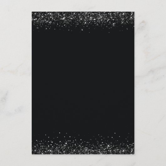 Het zwarte ontwerp van de details van de bruiloft  informatiekaartje (Achterkant)