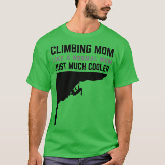 Het zwarte ontwerp van mama beklimmen t-shirt