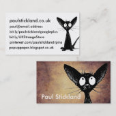 Het zwarte Oosterse Art. van de Kat Visitekaartje (Voorkant / Achterkant)