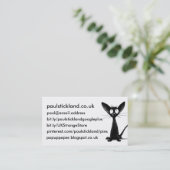 Het zwarte Oosterse Art. van de Kat Visitekaartje (Staand voorkant)