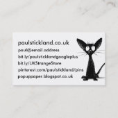 Het zwarte Oosterse Art. van de Kat Visitekaartje (Voorkant)