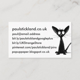 Het zwarte Oosterse Art. van de Kat Visitekaartje