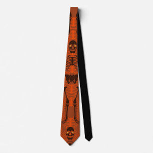 Het zwarte & Oranje Stropdas van Halloween van