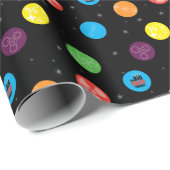 Het zwarte patroon van de Big Bang Theory Cadeaupapier (Rol Hoek)
