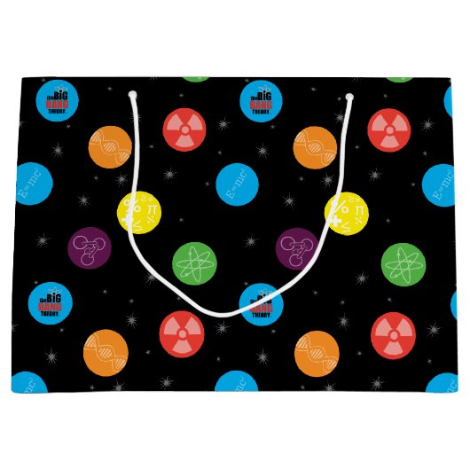 Het zwarte patroon van de Big Bang Theory Groot Cadeauzakje (Voorkant)
