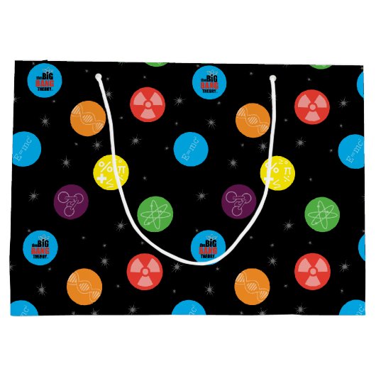 Het zwarte patroon van de Big Bang Theory Groot Cadeauzakje (Achterkant)