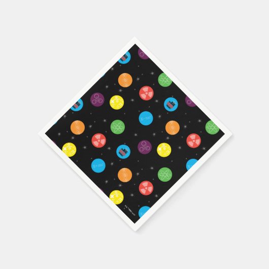 Het zwarte patroon van de Big Bang Theory Servet (Hoek)