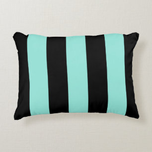 Het zwarte Patroon van Stripes {kies uw achtergron Accent Kussen