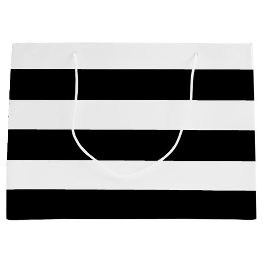 Het zwarte Patroon van Stripes {kies uw achtergron Groot Cadeauzakje (Voorkant)