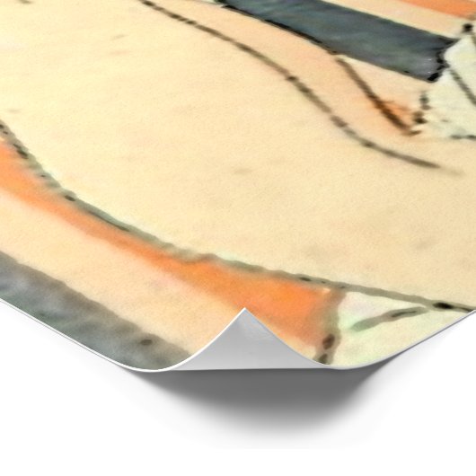 "Het zwarte Pet" Art Deco van George Barbier Poster (Hoek)