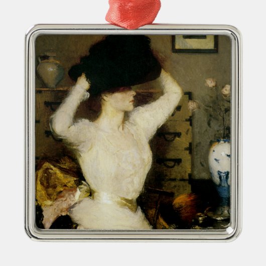 Het zwarte Pet Metalen Ornament (Voorkant)