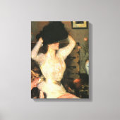 Het zwarte Pet van Frank Weston Benson Fine Arts Canvas Afdruk (Voorkant)