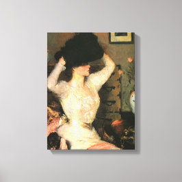 Het zwarte Pet van Frank Weston Benson Fine Arts Canvas Afdruk