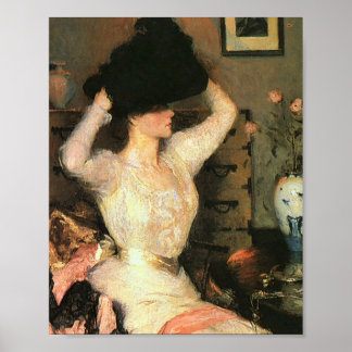 Het zwarte Pet van Frank Weston Benson Fine Arts Poster