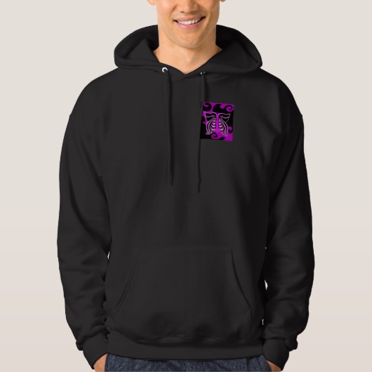Het Zwarte Pit Hoodie van het Man van het Ontwerp (Voorkant)