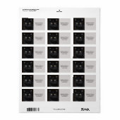Het zwarte Portret van de Kat Etiket (Full Sheet)