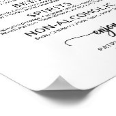 Het Zwarte Poster van de Calligrafie van het Menu (Hoek)