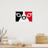 Het Zwarte Poster van de Vlag van het Land (Keuken)