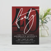 Het Zwarte Rood 40e Jubileum Kaart (Staand voorkant)