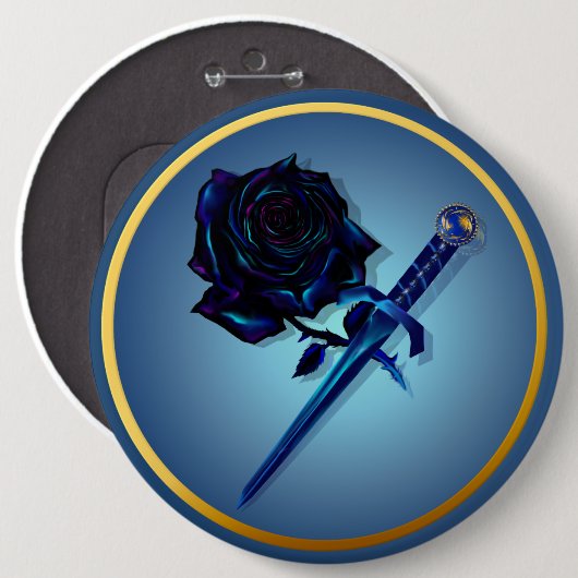 Het zwarte Roos en de Dagger Button (Voorkant /achterkant)