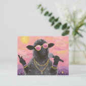 Het Zwarte Schaap dat Rockt Briefkaart (Staand voorkant)