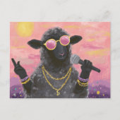Het Zwarte Schaap dat Rockt Briefkaart (Voorkant)