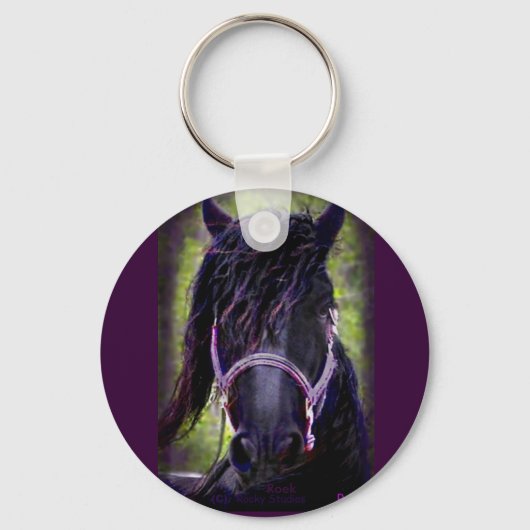 Het zwarte Sleutelhanger Stallion (Voorkant)